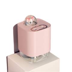 PETITBATH 미니 가습기 무선 무드등 가습기 가정용 차량용 애완 USB 충전 가습기, 핑크