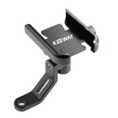 Keeway Superlight125/200 Vieste300 RKF/RFS/RFV 125 오토바이 폰 홀더 스탠드 미끄럼 방지 브래킷 360 회전식 알루미늄, 검은 거울, 1개