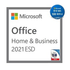 [한국MS 정품] MS 오피스2021 Home & Business ESD 기업용 한글 영구사용