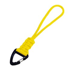 Paracord Keychain 군사 꼰 끈 금속 버클 고강도 Paracord Cord Carabiner 꼰 끈 키 체인, 밝은 노랑, 1개