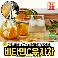 고흥 유자 농협 특산 비타민C 유자차 2kg 2병특가, 유자차 2kg x 2병, 2개