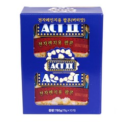 아하 전자렌지용 팝콘 780g (78g *10개)버터맛 대용량 소분, 78g, 10개