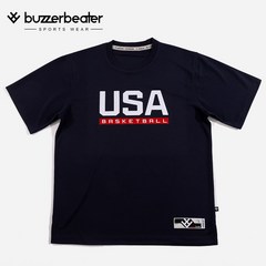[버저비터] 농구 반팔 네이비 USA TEXT 티셔츠