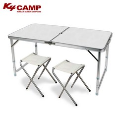 케이포캠프 120 고급 테이블+의자2개 캠핑 테이블