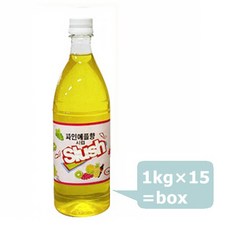 슬러시원액 파인애플맛 1박스(1kg 15병) 한국이안스 정품, 단품, 1kg, 1개