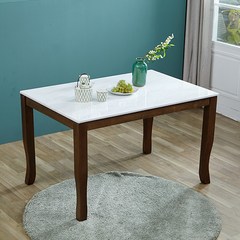 베스트리빙 데미안 모카 4인 대리석 식탁 테이블(단품) 3color, 화이트마블