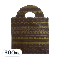 팩스타 손잡이 비닐봉투 PE30 30 x 40 cm, 갈색레이스, 300개입