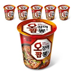 농심 오징어짬뽕 컵 67g, 6개