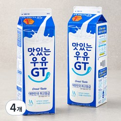 남양유업 맛있는 우유 GT, 900ml, 4개