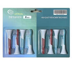 Toothcare 유아용 전동칫솔 필립스 호환모 MINI 8P, 1개