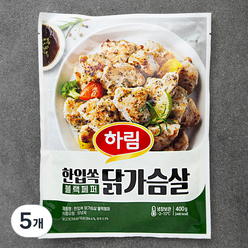 하림 한입쏙 닭가슴살 블랙페퍼, 5개, 400g