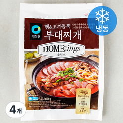 대상 호밍스 햄&고기 듬뿍 부대찌개 (냉동), 4개, 600g