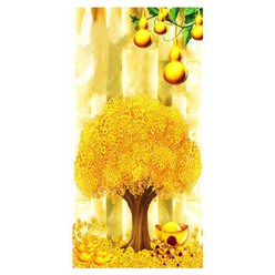케이엠엘리 3D 황금재물 나무 2 보석십자수 DIY 세트 50 x 100 cm, 혼합 색상, 1세트