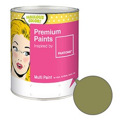 노루페인트 팬톤멀티 에그쉘광 다크그린계열 페인트 1L, 그린 올리브(17-0535), 1개