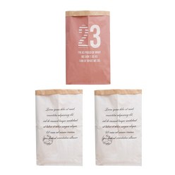 엔플라스틱 빈티지 종이정리함 북유럽 페이퍼백 레터링 2p + 핑크, 혼합 색상, 1세트