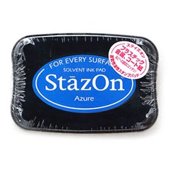 StazOn 츠키네코 유성스탬프 잉크 글래스용 SZ-95, Azure, 1개