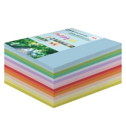 종이문화 색상지 에코카드 205g 15색 혼합 색상 A4, 200매