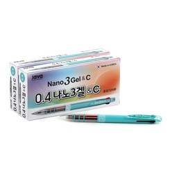 자바펜 나노3겔 C 콘타입 중성볼펜 0.4mm, 민트, 24개