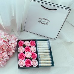 러블리팜 비누꽃 로얄 로즈 용돈박스, 핑크