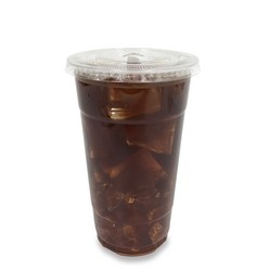 투고팩 투명 PET 아이스컵+평뚜껑, 100개, 1개, 670ml