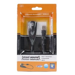 JK네트웍스 Steel Sound 5Hv2 7.1 가상채널 USB 사운드카드 외장형 블랙, SC20095-2