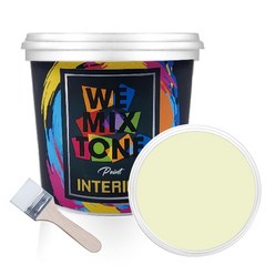WEMIXTONE 내부용 INTERIOR 수성 페인트 1L + 붓, WMT0471P01(페인트), 랜덤발송(붓)