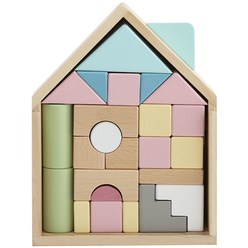 나무노리 유아용 가베 파스텔 하우스 블록 쌓기, 혼합색상