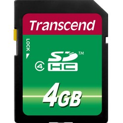 트랜센드 SDHC Class 4 SD카드 TS4GSDHC4, 4GB