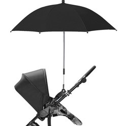 360도 조절 가능 유모차 우산 85cm, 블랙, 1개