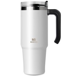 마보스 이중진공 대용량 텀블러 M-1000H, 화이트, 890ml