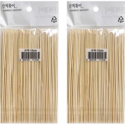 카멜 대나무 산적꼬지 중 15cm, 2개, 100개입