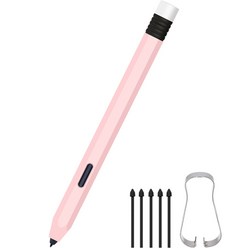 제이로드 갤럭시 탭S7 / S7 플러스 / S7FE 연필 케이스 + 펜촉 5p + 전용 핀셋 세트, 핑크 + 화이트, 1세트
