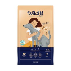 유한양행 윌로펫 반려동물 시니어 뉴트리탑 소프트사료, 닭, 1개, 1.2kg