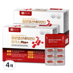 종근당 철분 엽산 비타민D 플러스, 4개, 30g