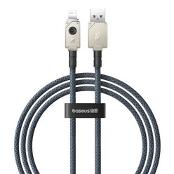 베이스어스 언브레이커블 내구성 고속충전 케이블 USB to 애플8핀 2.4A, 1m, 화이트, 1개