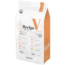 유한양행 Recipe V 강아지 연령별 맞춤식사료, 어덜트, 3.9kg, 1개