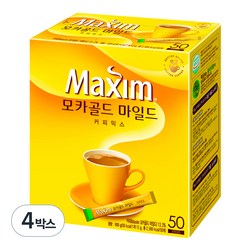 맥심 모카골드 마일드 커피 믹스, 12g, 50개입, 4박스