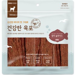 굿데이 건강한 육포 슬라이스 강아지간식, 참치, 300g, 1개