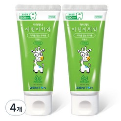 제니튼 닥터제니 어린이 치약 2p, 60g, 4개