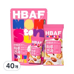 HBAF 바프 먼투썬 하루견과 핑크, 20g, 40개