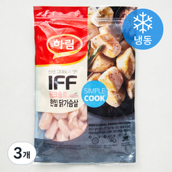 하림 IFF 핑크솔트 한입 닭가슴살 (냉동), 3개, 1.1kg