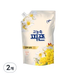 고농축 피죤 강력탈취 오리지널 써니가든 섬유유연제 리필, 1.6L, 2개