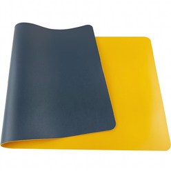 메종디망쉬 양면 와이트 책상 데스크 매트, 블루 옐로우