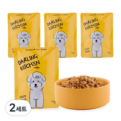 달링키친 강아지 자연화식 사료 4p, 오리, 100g, 2세트