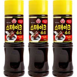 오뚜기 스테이크 소스 S, 470g, 3개