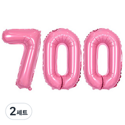 JOYPARTY 숫자 700 은박 풍선 대 세트, 핑크, 2세트
