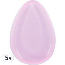반투명 물방울 실리콘 파데 퍼프, 핑크, 5개
