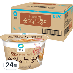 대상 청정원 순쌀 컵 누룽지, 60g, 24개