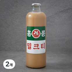 홍콩 다크 수제 밀크티, 1L, 2개