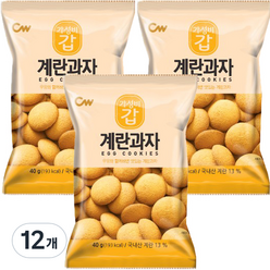 청우 계란과자, 40g, 12개